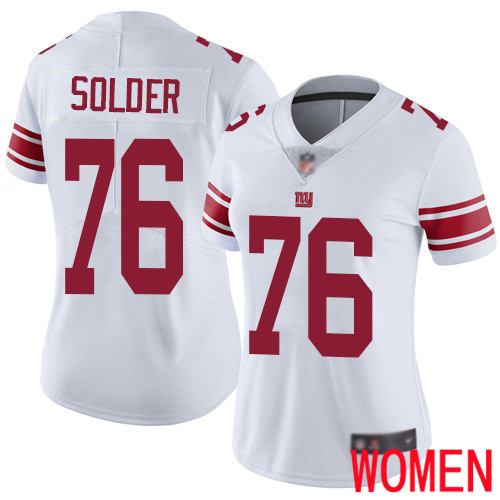 Women New York Giants 76 Nate Solder White Vapor Untouchable Limited Player Football NFL Jersey